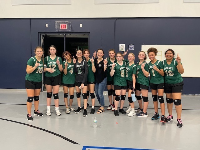 Lady Lions celebrating their victory