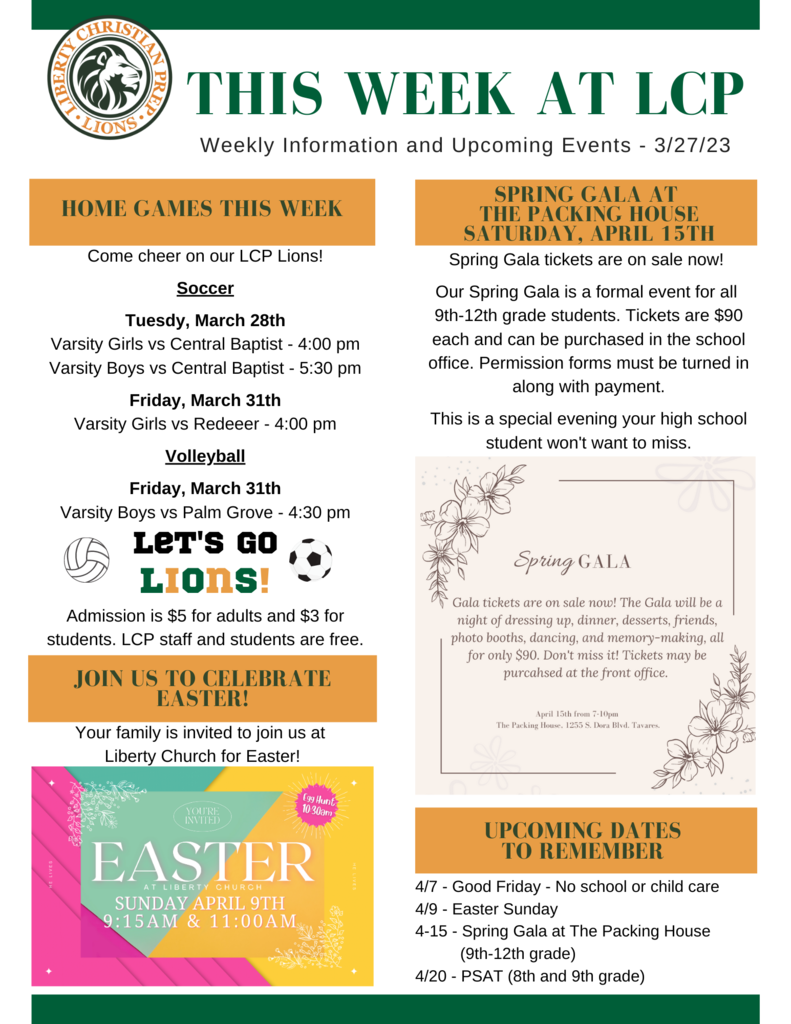 This Week at LCP - March 27th